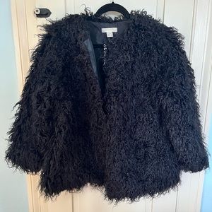 NWT H&M Black Faux Fur Jacket